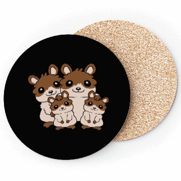 Discover mom dad kids hamster Coasters
