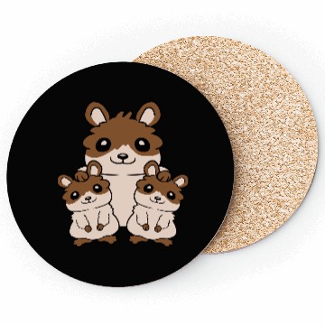 Discover Happy hamster family kids Coasters
