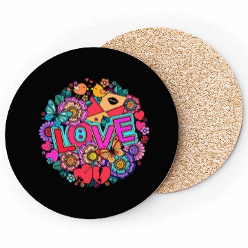 Discover love floral art Coasters