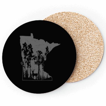 Discover Proud Minnesota Deer Hunter State Map Outline Coasters