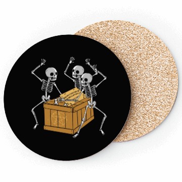 Discover Retro Halloween Skeleton Playing Ouija Horror Coasters