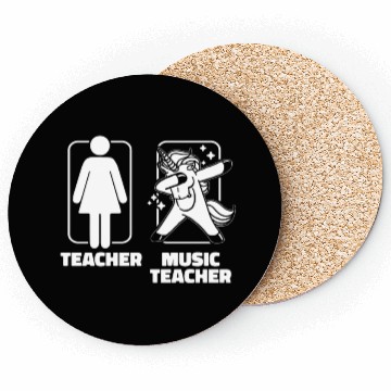Discover Music Teacher Unicorn Coasters