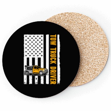 Discover US Flag Tow Truck Driver Coasters