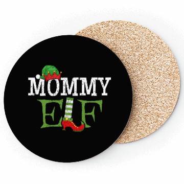 Discover Mommy Christmas Elf Holiday Coasters