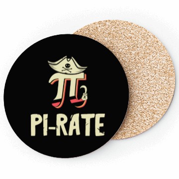 Discover Pi-rate Mathematician Math Student Pirate Lover Coasters