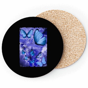 Discover Blue Butterflies Lightning Butterfly Lover Coasters