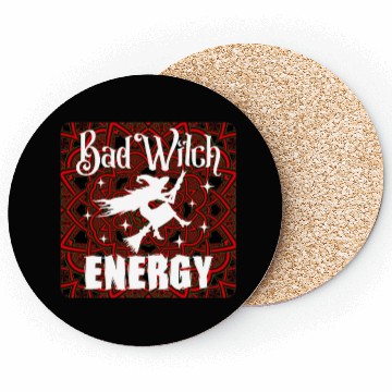 Discover Witchy Quote Bad Witch Celtic Mandala Coasters