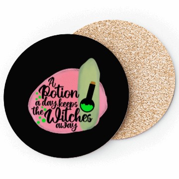 Discover Halloween Funny Witch Potion Quote Coasters