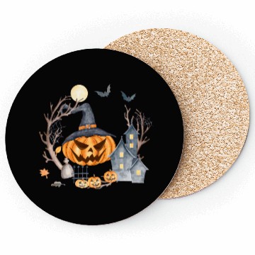 Discover Halloween cute pumpkin pumpkin autumn coffee subli Coasters