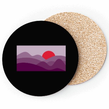 Discover Minimalist Sun Dark Orchid Purple Coasters