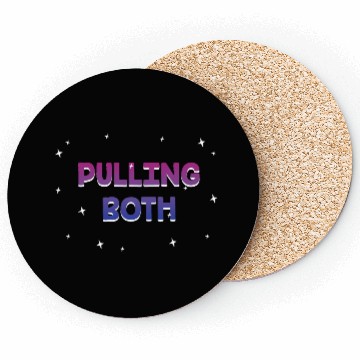 Discover Pulling Both Bisexual LGBTQ Bi Pride Couples Funny Coasters