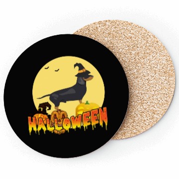 Discover Dachshund Halloween Coasters