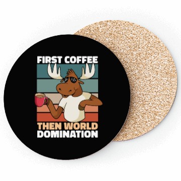 Discover Moose Elk Coffee Sunglasses Coasters