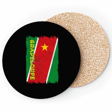 Discover Guadeloupe vintage flag Coasters