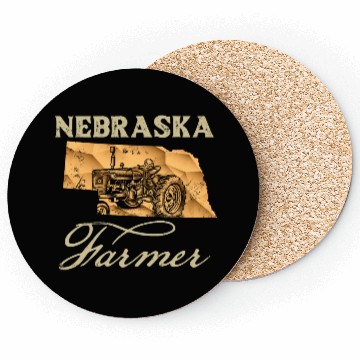 Discover Nebraska Farmer Tractor Lover State Map Farming Lo Coasters