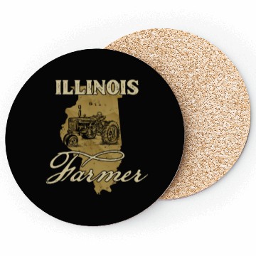 Discover Illinois Farmer Tractor Lover State Map Farming Lo Coasters