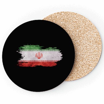 Discover Iran - national flag, brush effect Coasters