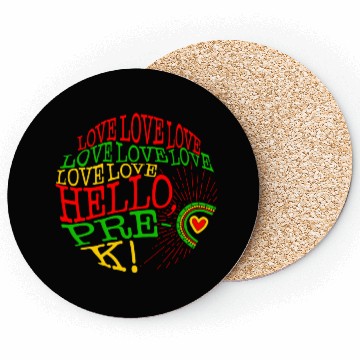 Discover Pre K Kindergarten Coasters, Love Hello, Pre-K