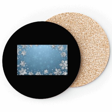 Discover Winter Snowflakes Blue Pattern Coasters