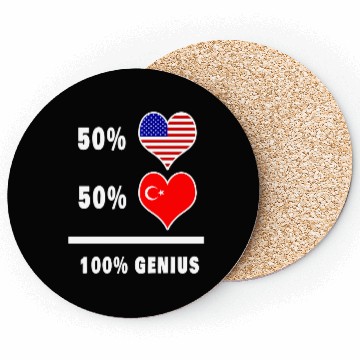 Discover USA and Turkey genius flag design Coasters