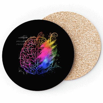 Discover Art Teacher Brain, Math Teacher Coasters