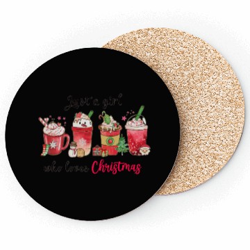 Discover Just A Girl Who Love Christmas | Christmas Coffee Coasters