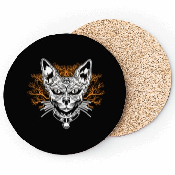 Discover Goth Cat Concert Festivals Black Heavy Death Metal Coasters