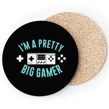 Discover Pretty Big Gamer Video Game Player Gaming Gifts Coasters