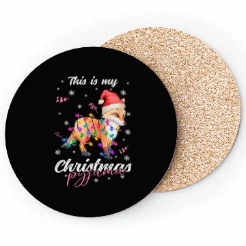 Discover Winter Christmas Pyjama Fox Coasters