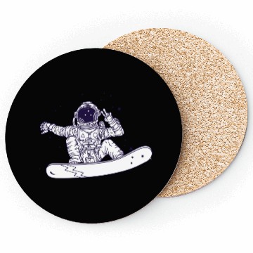 Discover Snowboarding Astronaut Coasters
