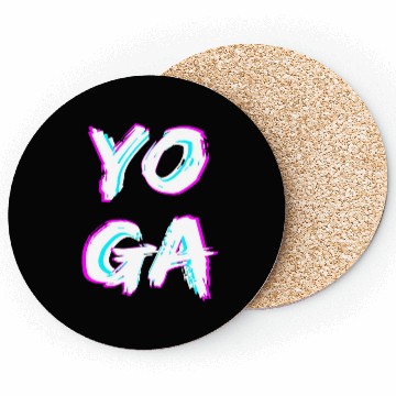 Discover Simple Wild Yoga Black Coasters