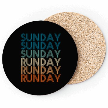 Discover Sunday Runday Vintage Fitness Coasters