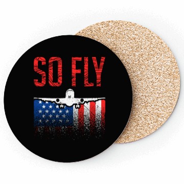 Discover So Fly USA Pilot Airplane Coasters
