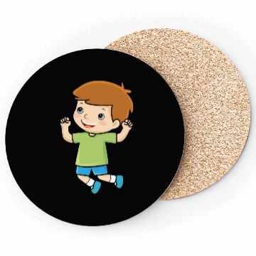 Discover boy jumps school enrollment joy kindergarten boys Coasters