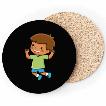 Discover boy jumps school enrollment joy kindergarten boys Coasters