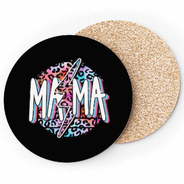 Discover Mama Lightning Bolt Coasters, Mama Coasters, Leopard