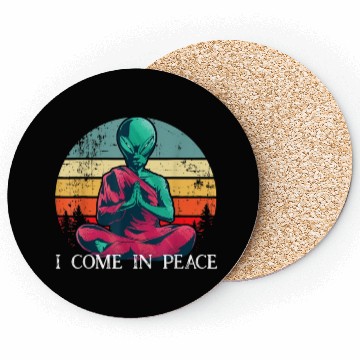 Discover I Come In Peace Alien Monk Coasters