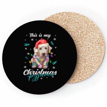 Discover Winter Christmas Pyjama Labrador Coasters
