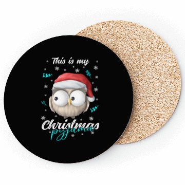Discover Winter Christmas Pyjama Owl Coasters