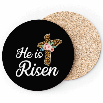 Discover He Is Risen Jesus Christ Cross Easter Sunday Coasters