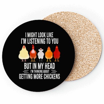 Discover Chicken Farmer Women Men Getting A Lot Chickens Coasters