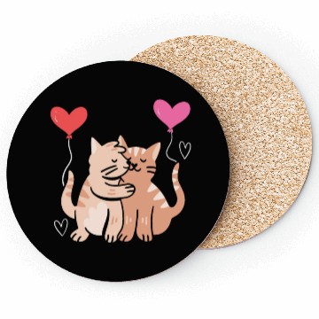 Discover Cat Lover Valentines Day Hearts Day Cupid Love Coasters