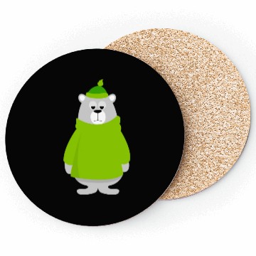 Discover Green teddy bear lover Coasters