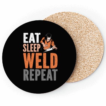 Discover Welder Welding Vintage Eat Sleep Coasters