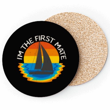 Discover First Mate Sailing Boat Retro Boating Coasters