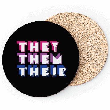 Discover LBGT Flag Gay Pride Human They Them Their Coasters