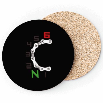 Discover Bike Meter Chain Artwork Coasters