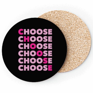 Discover Choose Typography Pink Retro 80s 90s Vintage Coasters
