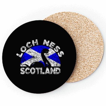Discover Distressed Loch Ness Monster Scotland Flag Coasters