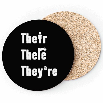 Discover Their There They're English Teacher Grammar Coasters